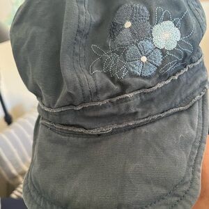 Embroidered Floral Cap